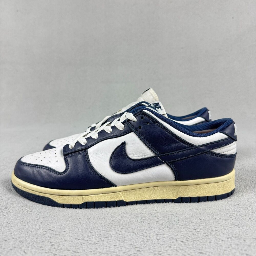 Nike Dunk Low Vintage Navy White Midnight 9.5 US Mens DD1503-115